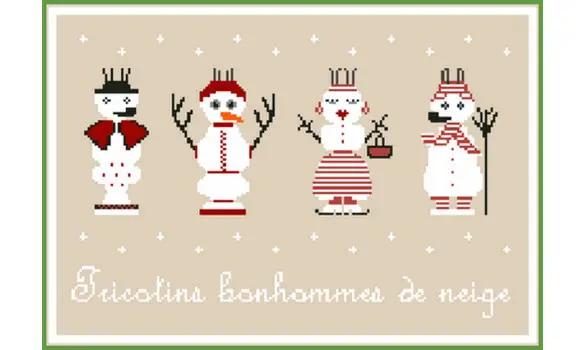 Tricotins bonhommes de neige