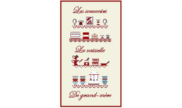 Vaisselle rouge de grand mère