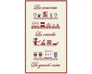 Vaisselle rouge de grand mère