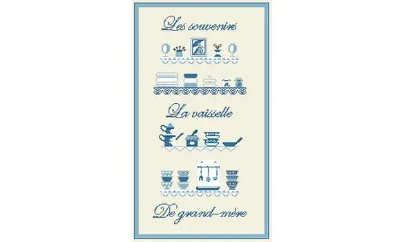 Vaisselle bleue de grand mère